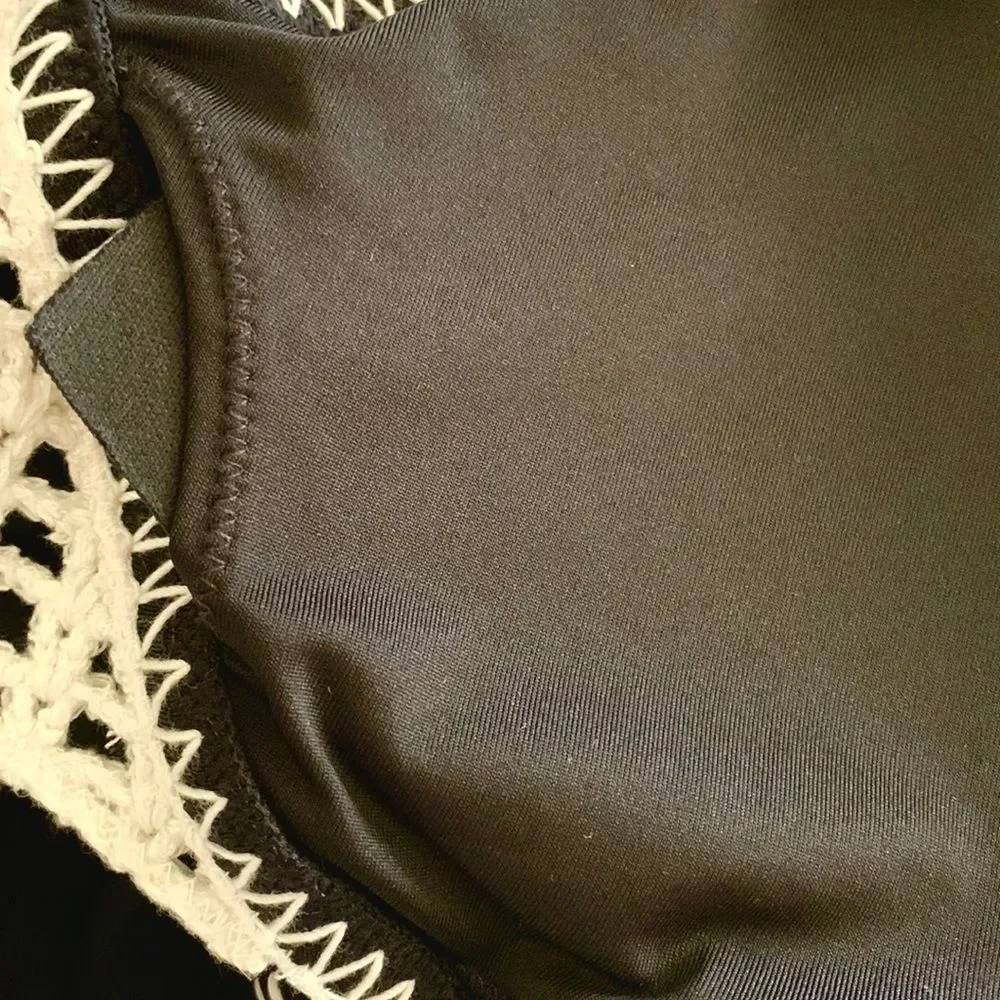 One piece halter black swimsuit Sz XL